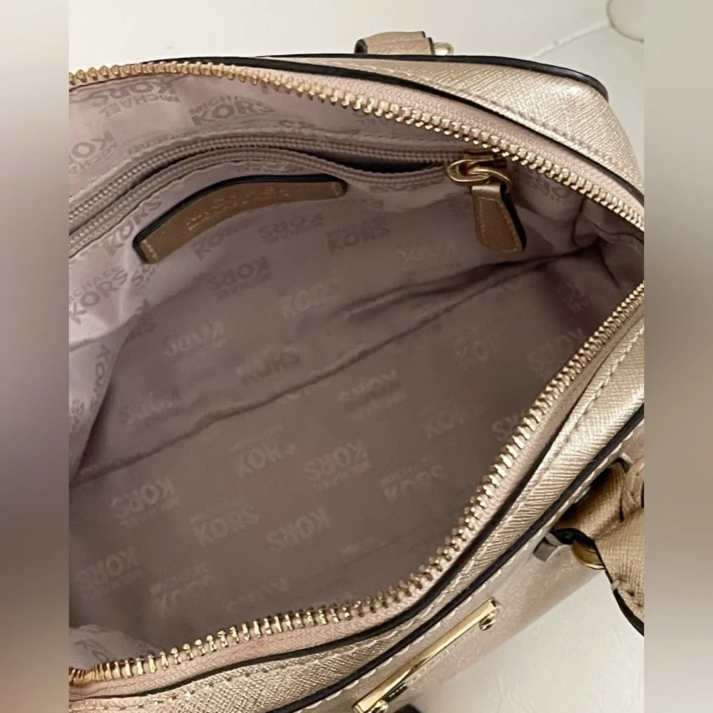 Michael Kors Gold metallic satchel bag